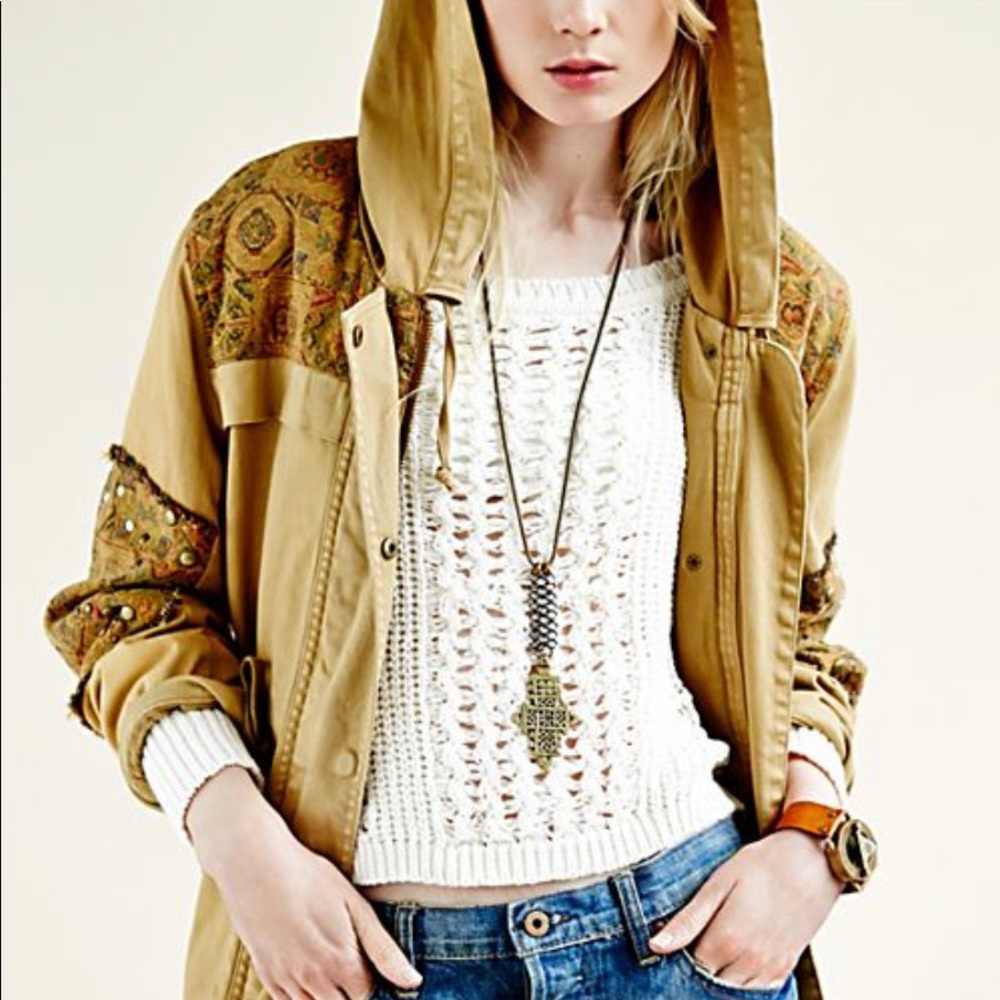 Free People Patchwork Jacket size S